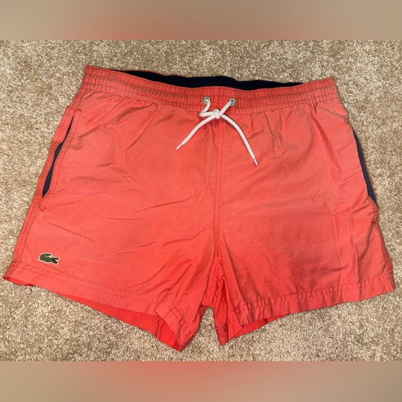 Lacoste Men’s Orange Short Swim Trunks (Size S) - Picture 1 of 3